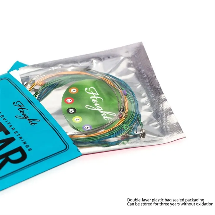 RX15-C Colorful Electric Guitar Strings - Silver-Plated Winding, Multifil Nylon Core, Anti-Rust Coating