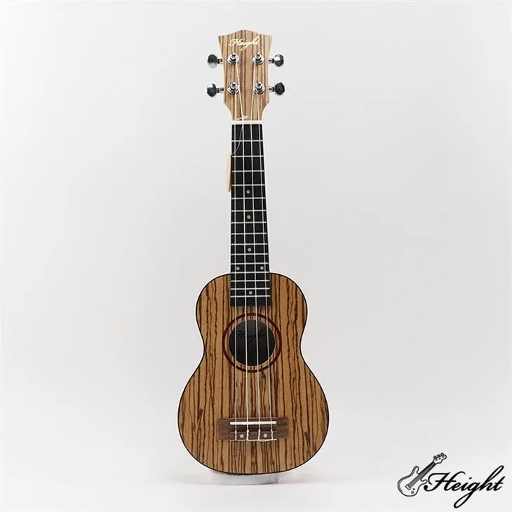 Għoli Ukulele Soprano 21 Pulzier Bl-Injam Żebra